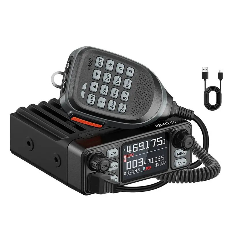 AR-8118 25W Dual Band Mini วิทยุมือถือ HD เสียง 200CH ยาว VHF UHF ยาว VHF UHF