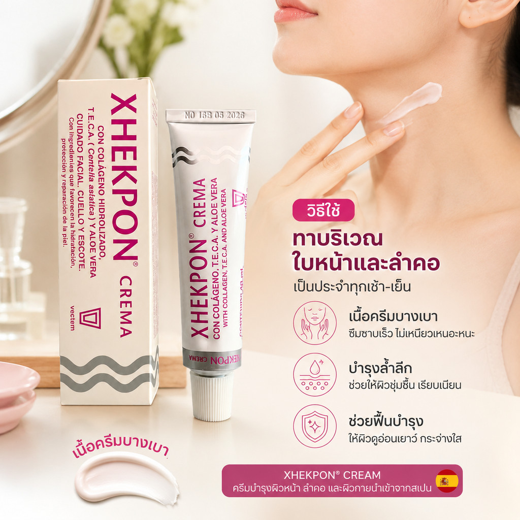 ซื้อ 1 แถม 1XHEKPON ครีมบำรุงหน้าและลำคอ 40ml ลดริ้วรอย รูปที่ 3