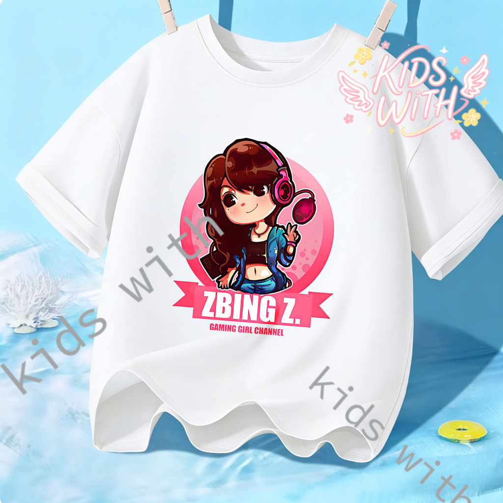 เสื้อยืดเด็กสไตล์เกาหลี การ์ตูนพิมพ์ รอบคอดีไซน์สบาย จาก ZBING Z