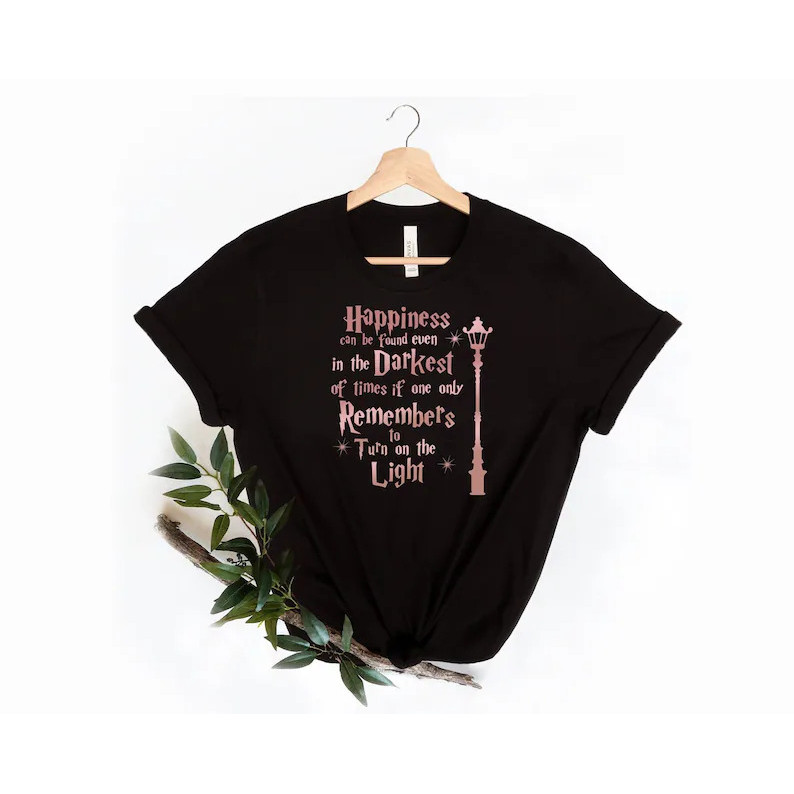 Happiness Darkest Liht T-shirt, Orlando Family Vacation Shirt, Book Lover Tee, Maical Shirts,