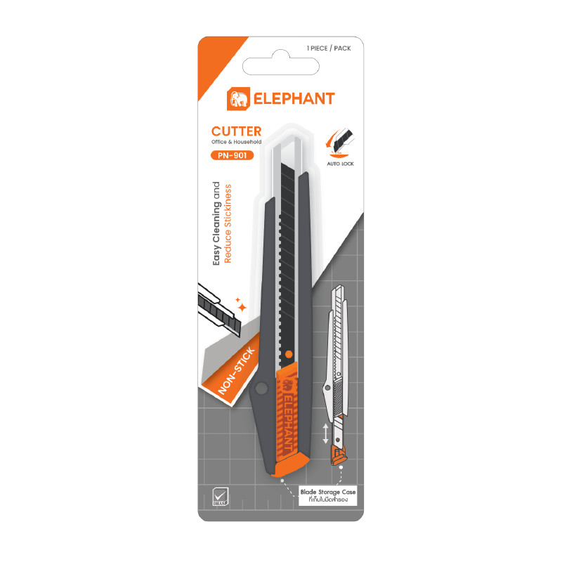 ELEPHANT ใบมีดคัตเตอร์ รุ่น No.1845A ขนาด 18 มม.