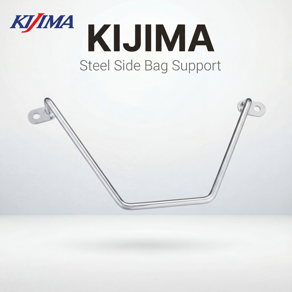 ขายึดกระเป๋าข้างเหล็ก Kijima สำหรับ Kawasaki Estrella (210-463) | Kijima Steel Side Bag Support for 