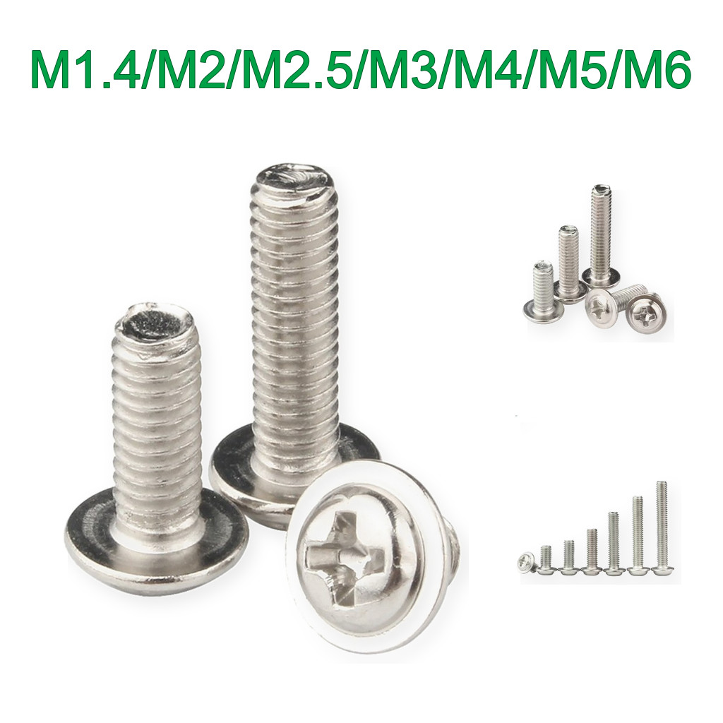 PWM สกรูเบาะหัวกลมชุบนิกเกิลพร้อมสกรูหัวดิสก์ขนาดกลาง M1.4/M2/M2.5/M3/M4/M5/M6 [WDY-YL-VN]