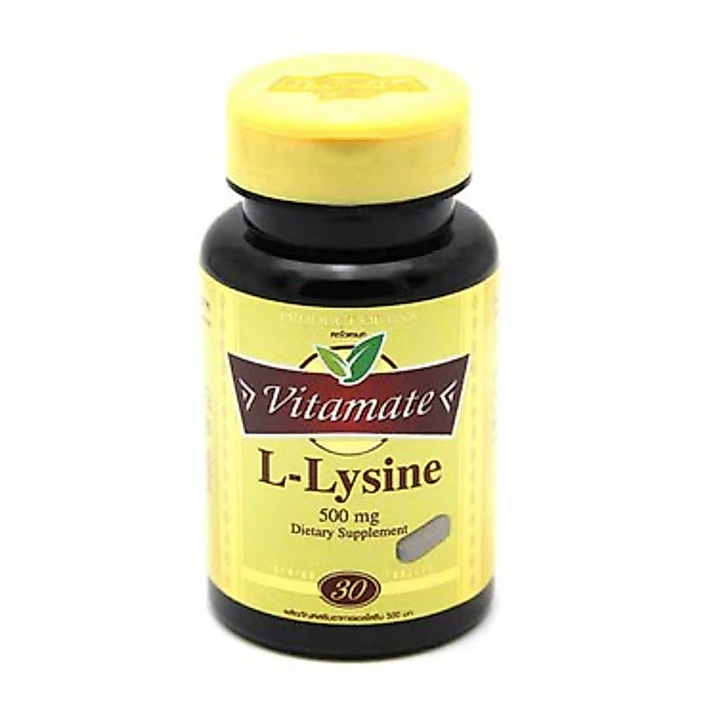 Vitamate L-Lysine ไวตาเมท แอล-ไลซีน 500 mg. 30 แคปซูล