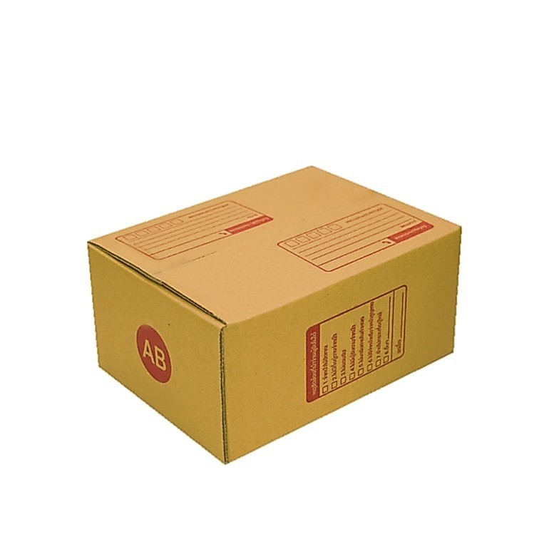 กล่องพัสดุ กล่องไปรษณีย์ เบอร์ AB พิมพ์ขนาด14×20×9cm (แพ็ก 20 ใบ)