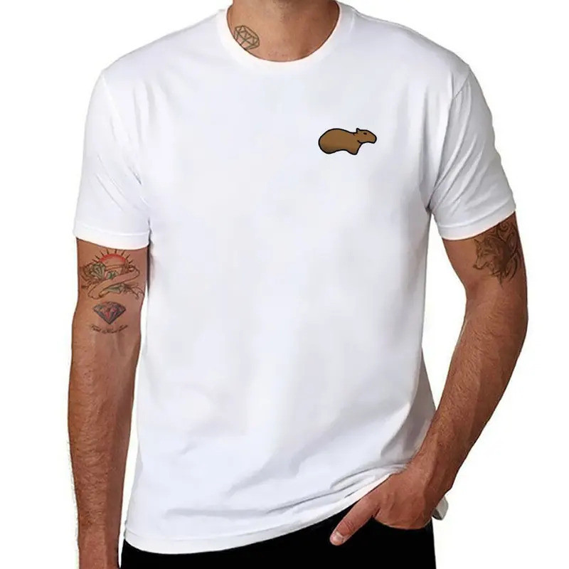 เสื้อยืด Rimworld Capybara HD สำหรับผู้ชาย ผ้าฝ้าย 100% เสื้อยืดลายกราฟิกสำหรับผู้ชาย