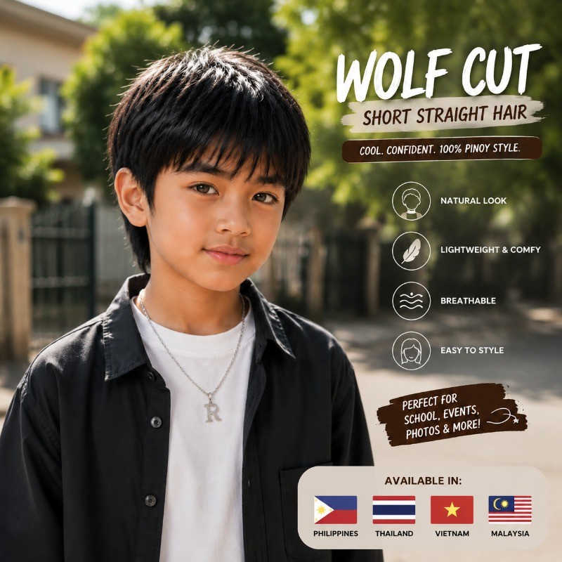 เด็กวิกผมสําหรับเด็กผู้ชายหมาป่าหาง มูล รูปที่ 5