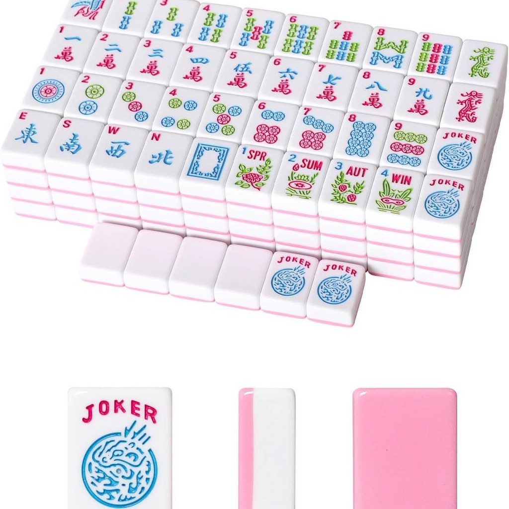 Cross-Border American Mahjong Mini Travel Mahjong แบบพกพาไพ่นกกระจอกขนาดเล็ก Hand Rubbed Mahjong Car