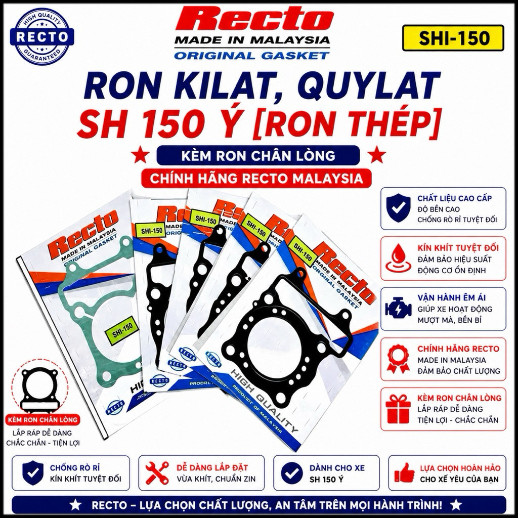 Ron Kilat, Quylat Sh 150 Italy [Steel Ron] มาพร้อม Recto Malaysia Ron ของแท้ .