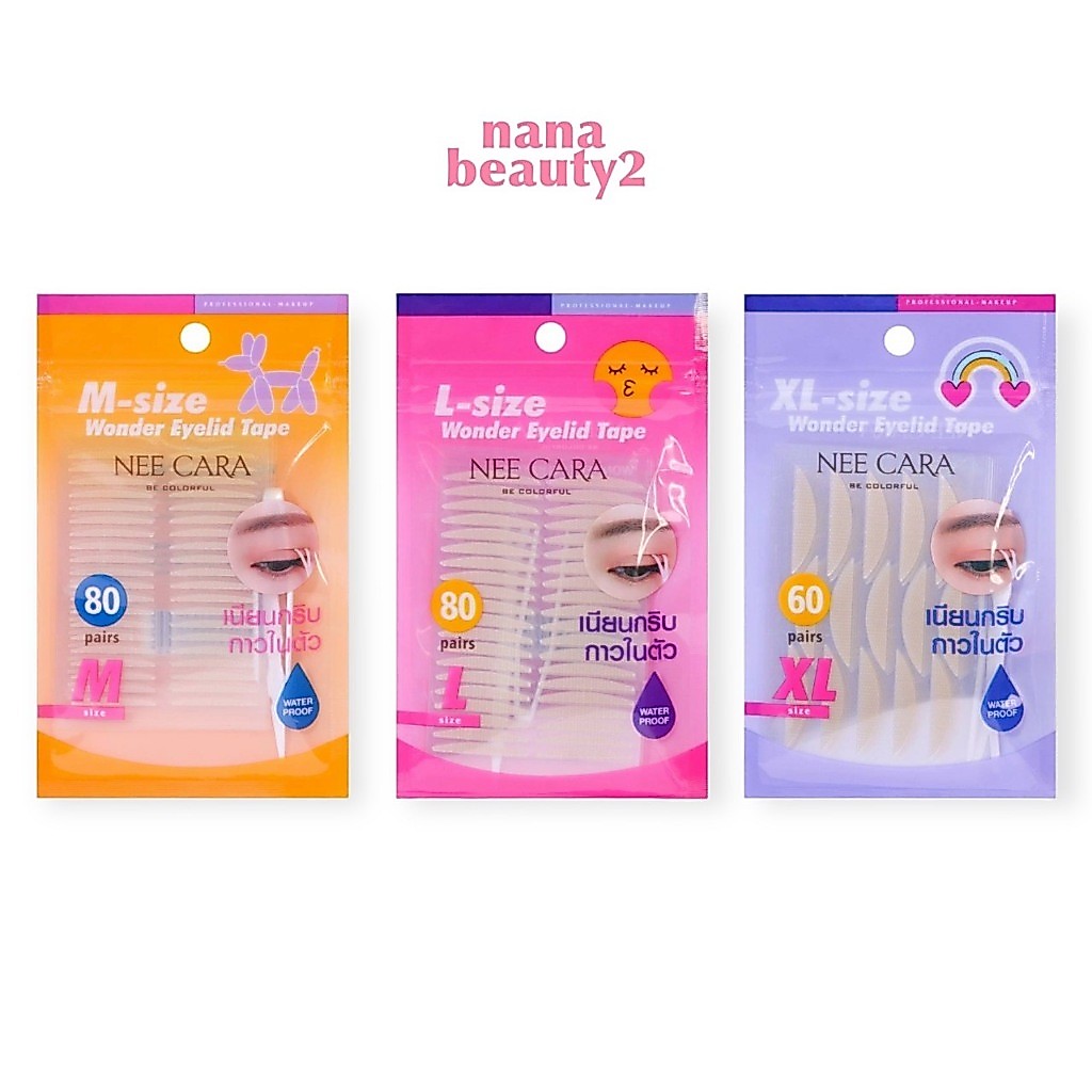 N351 วันเดอร์ อายลิด เทป สติกเกอร์ติดตา 2 ชั้น นีคาร่า NEE CARA Wonder Eyelid Tape