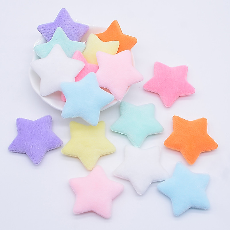 24 ชิ้น 3.8 ซม./1.5 นิ้วสองด้าน Suede Plush Star Appliques สําหรับเสื้อผ้าหมวกกางเกงขายาวเย็บแพทช์ DIY Headwear อุปกรณ์เสริม