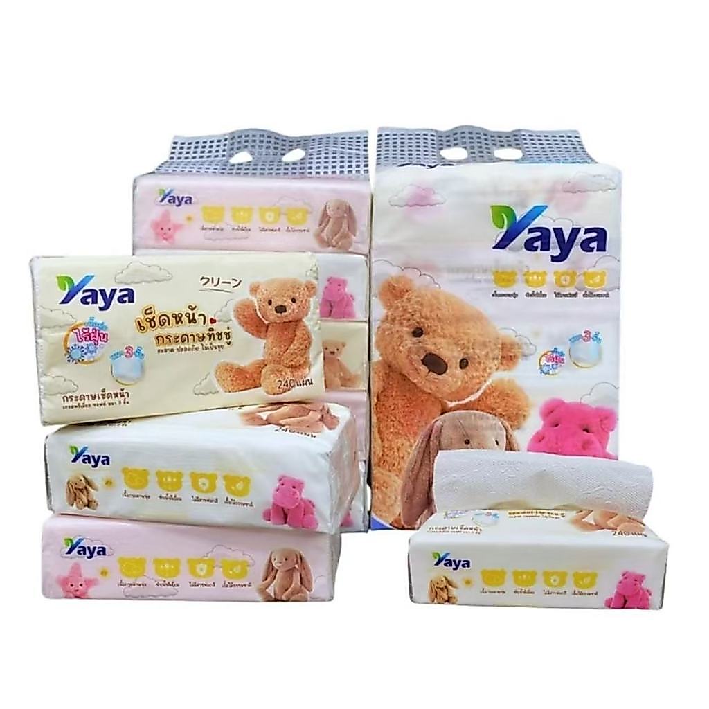 ทิชชู่ YaYa ทิชชู่เช็ดหน้า  เกรดพรีเมียมซอฟท์ 240 แผ่น