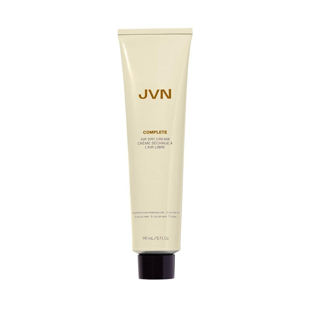 JVN No Heat Complete Air Dry Cream, 5 Fl Oz, ครีมบํารุงผมช่วยเพิ่มเนื้อธรรมชาติของคุณ, ครีมลอนและผลิ