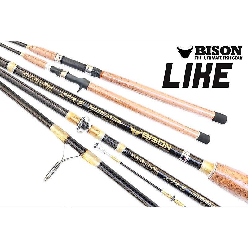 คันเบ็ดตกปลา BISON LIKE คันเบ็ดตกปลา ไบซัน ไลค์ คันเบ็ดตกปลาหน้าดิน ราคาประหยัด แบบ 2 ท่อน