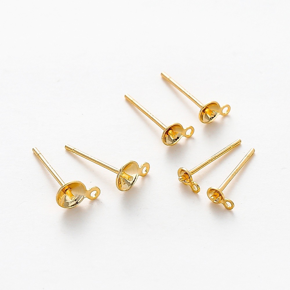 St. kunkka 30 ชิ้น 3/4/5 มม. Gold-Plated 18K สีจองทองแท้พร้อมแขวน Cross DIY เครื่องประดับแฟชั่น