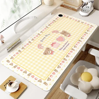 รุ่นใหม่ แผ่นรองเม้าท์ขนาดใหญ่ 60*120cm เสื่อโต๊ะ แต่งโต๊ะคอม กันน้ำและคราบสกปรกสามารถขัดได้