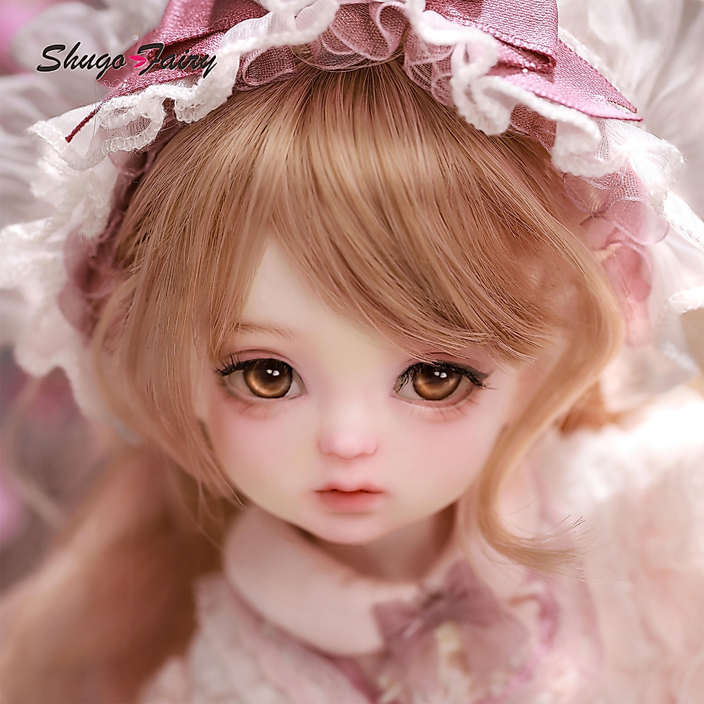 ตุ๊กตา Bjd 1/6 Yomi Fullset อะนิเมะของเล่นหวาน Heiress Face of A เด็ก BJD ชุด W/เค้กโบว์แถบคาดศีรษะรองเท้าสีชมพู ShugaFairy