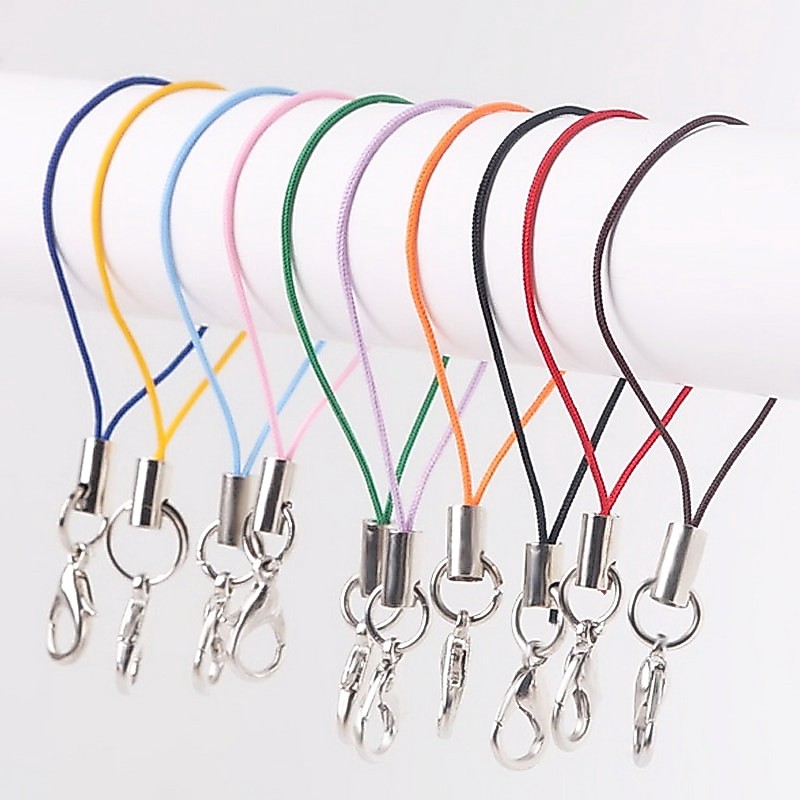 30ชิ้นที่มีสีสันโทรศัพท์มือถือเชือกเส้นเล็กสายรัดกับกุ้งก้ามกราม ทําเอง พวงกุญแจสายไฟเชือกสําหรับโทรศัพท์กรณีแขวนเครื่องประดับทํา