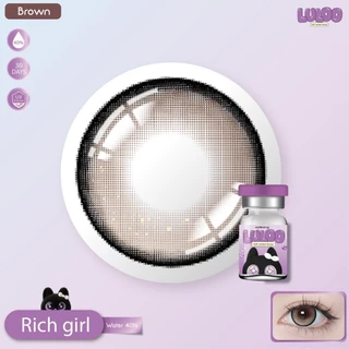 คอนแทคเลนส์(บิ๊กอาย)🔥Rich Girl🔥(LuLoo) สี : Brown / Gray รายเดือน มีค่าสายตา
