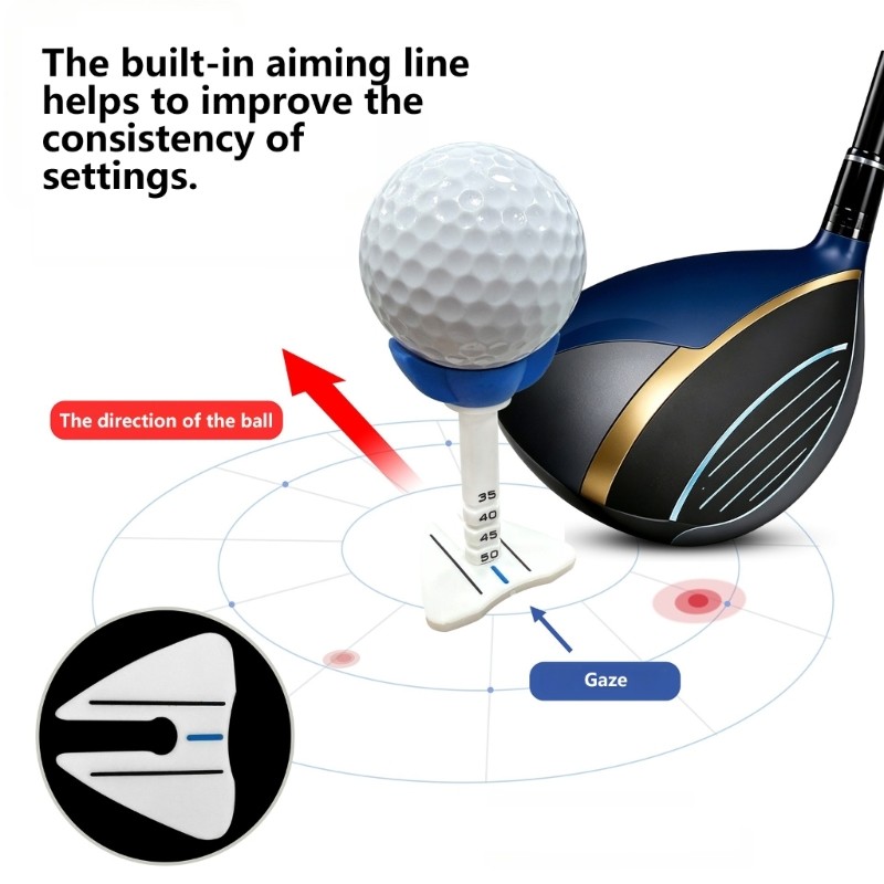 R * Golf Tees ความสูงปรับ Tees Golf พร้อมการจัดตําแหน่งสําหรับที่แม่นยําสําหรับช่วงการขับขี่และ Back