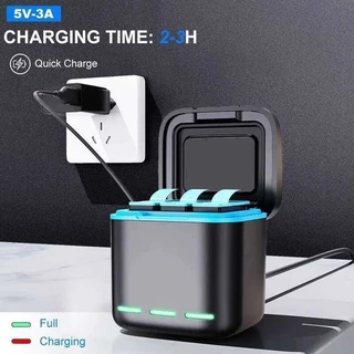 2000Mah 3 แบตเตอรี่สําหรับ Gopro Hero 11 10 9 Li-Ion แบตเตอรี่ Pack Motion กล้องแบตเตอรี่สําหรับ Go