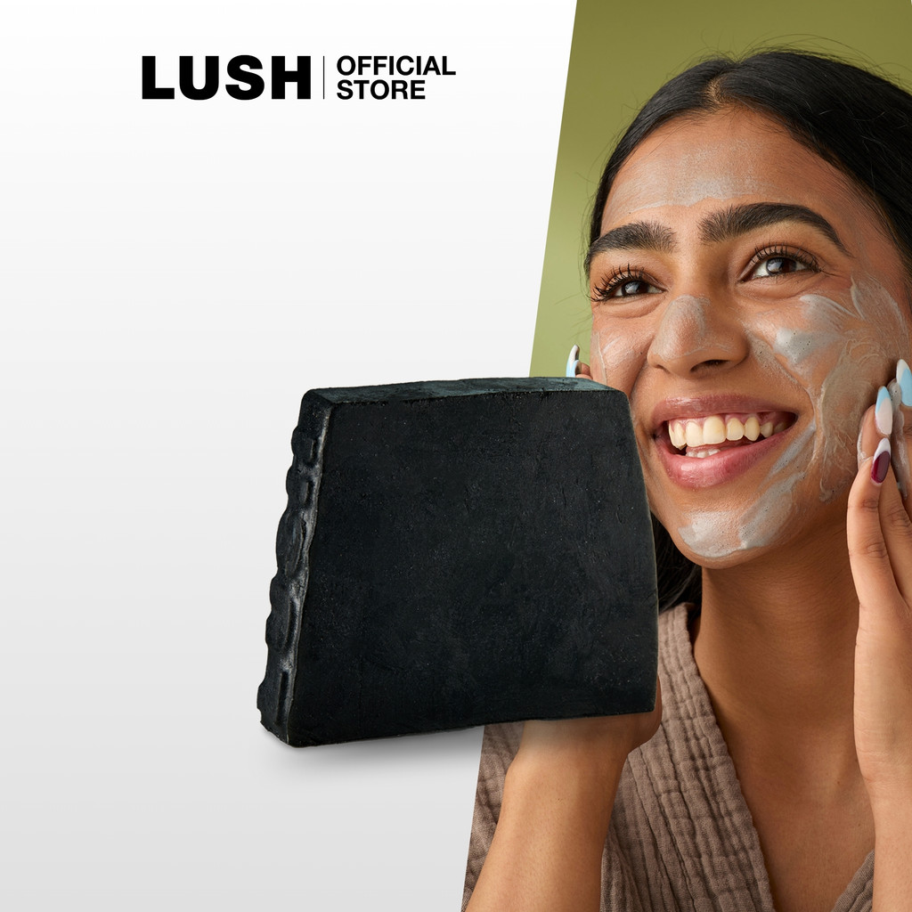 LUSH CHARCOAL FACIAL SOAP 110g สบู่ล้างหน้า ทําความสะอาดผิวหน้า