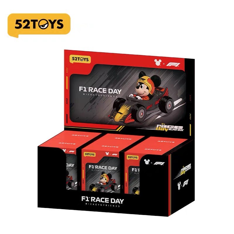 ของแท้ 52TOYS Disney กล่องตุ๊กตาสุ่ม F1 Race Day ตระกูลมิกกี้ มินนี่ ตกแต่ง กล่องเต็มชุด6 ชิ้น -143