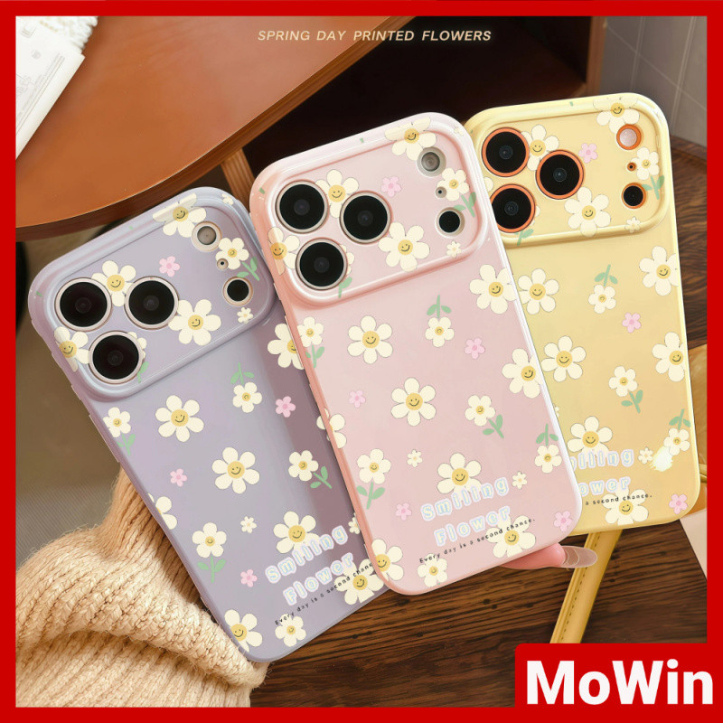 Mowin Case - เคสโทรศัพท์รูปหัวใจ นุ่มแวววาว ใช้ได้กับเคส iPhone 11 และ iPhone 17 Pro Max ดอกไม้ยิ้ม