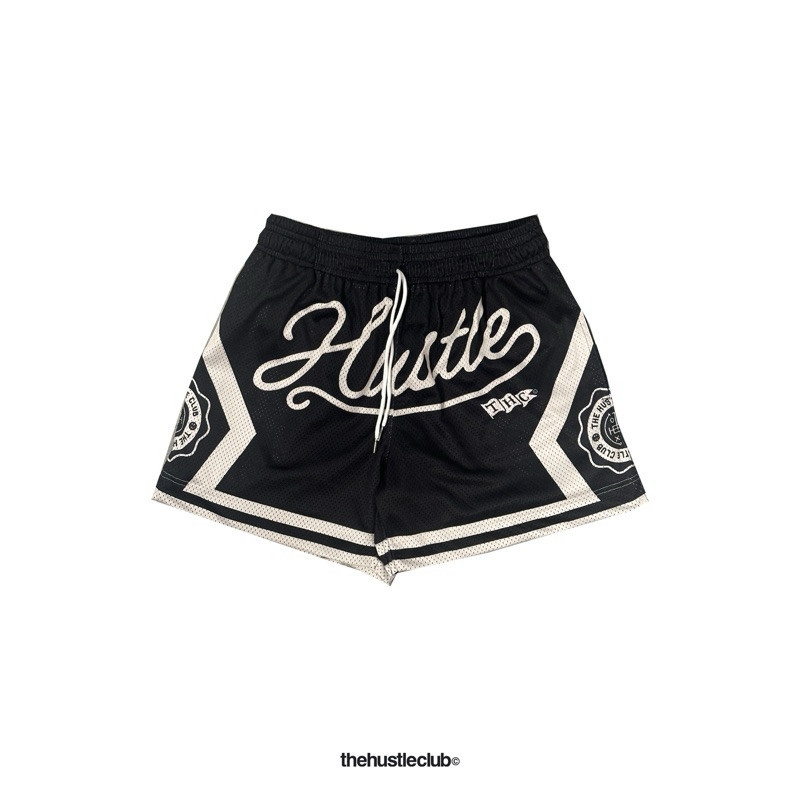 CHAMPS MESH SHORTS สีดํา แดง และน้ําเงิน