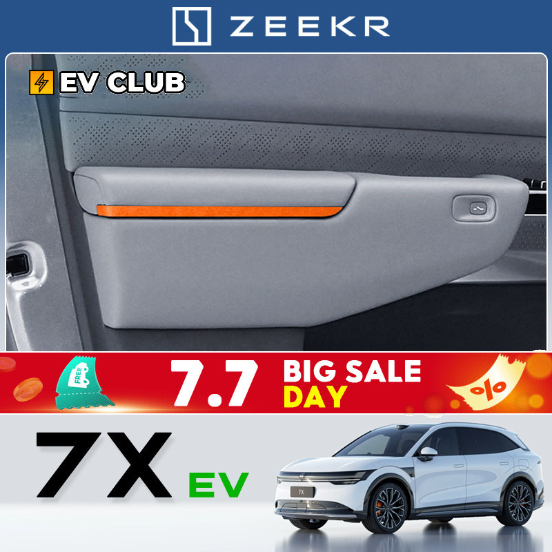 2025 geely zeekr 7x SUV ev รถพิเศษเฉพาะด้านหน้าด้านหลังประตู Chrome-Plated Strip สติกเกอร์ตกแต่ง Alcantara Suede อุปกรณ์ตกแต่งภายใน