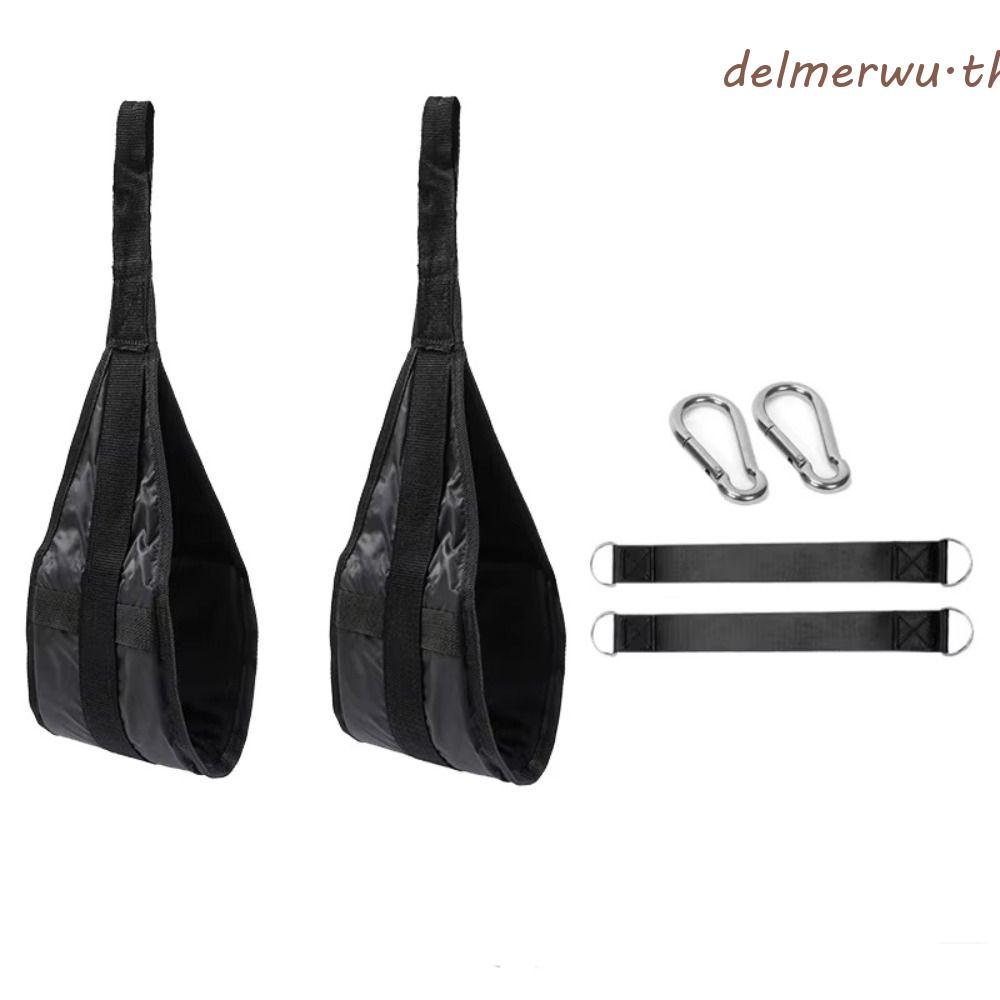 DELMERWU Fitness AB Sling Straps, Rip-Resistant แขวนขา Raiser ออกกําลังกายเข็มขัด, Pull Up Bar กล้าม
