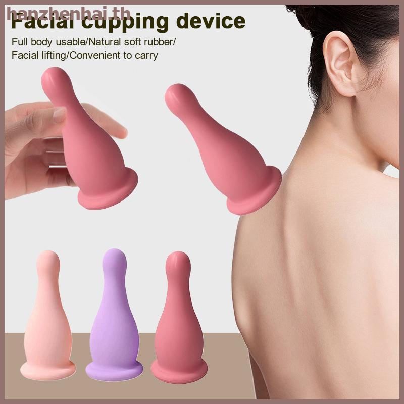 HANHAI ซิลิโคนสูญญากาศ Cupping นวด Jars Anti นวดใบหน้าดูดถ้วย Face Ne Lift ผิวขูด Guasha ต่อต้านริ้วรอย TH