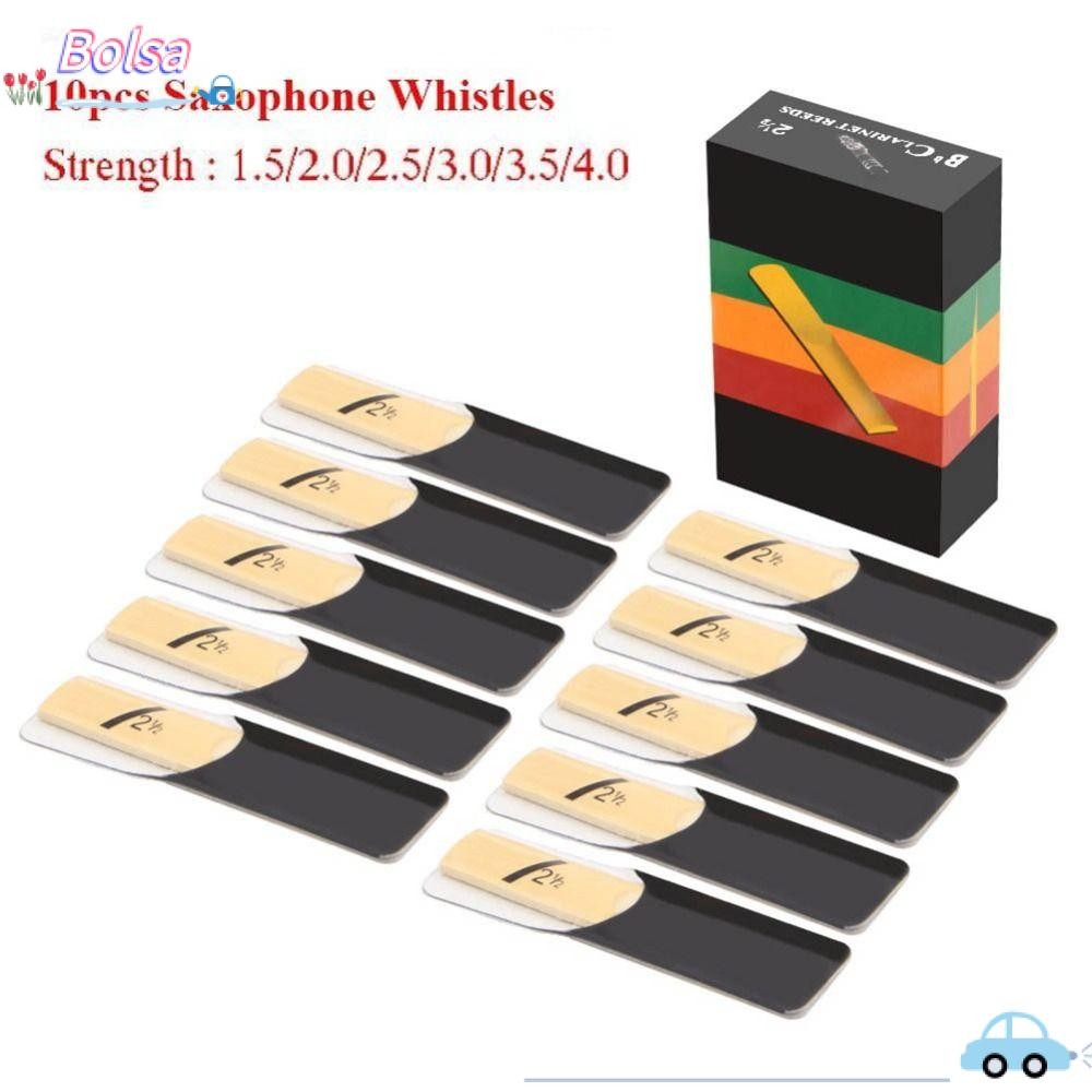 BOLSA แซ็กโซโฟนนกหวีด, Bb 10 ชิ้น Clarinet Reed, 1.5/2.0/2.5/3.0/3.5/4.0 Reed Strength Bb Tone Clari