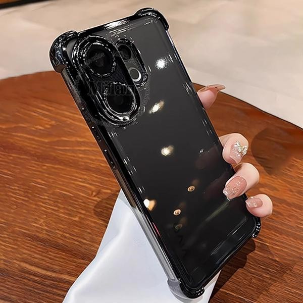 เคส Vivo V60 เคส Vivo V60 Lite เคสใส วัสดุเจลลี่นิ่ม กันกระแทก พร้อมฝาปิดเลนส์กล้อง มุมหนา เคสโทรศัพท์มือถือสุดหรู - รูปที่ 4