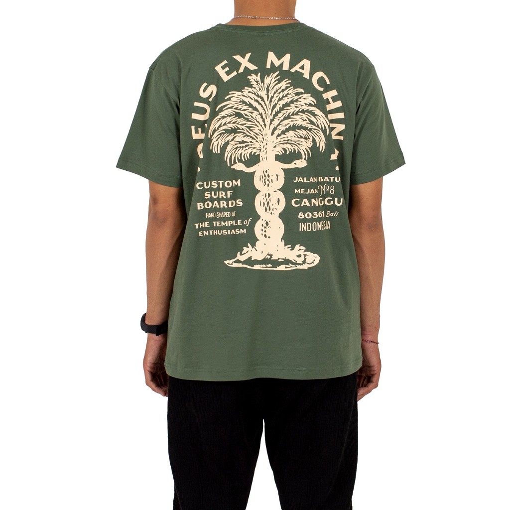 Deus Ex Machina เสื้อยืดแขนสั้นคอกลมพิมพ์ลายผ้าฝ้ายแท้ลําลอง