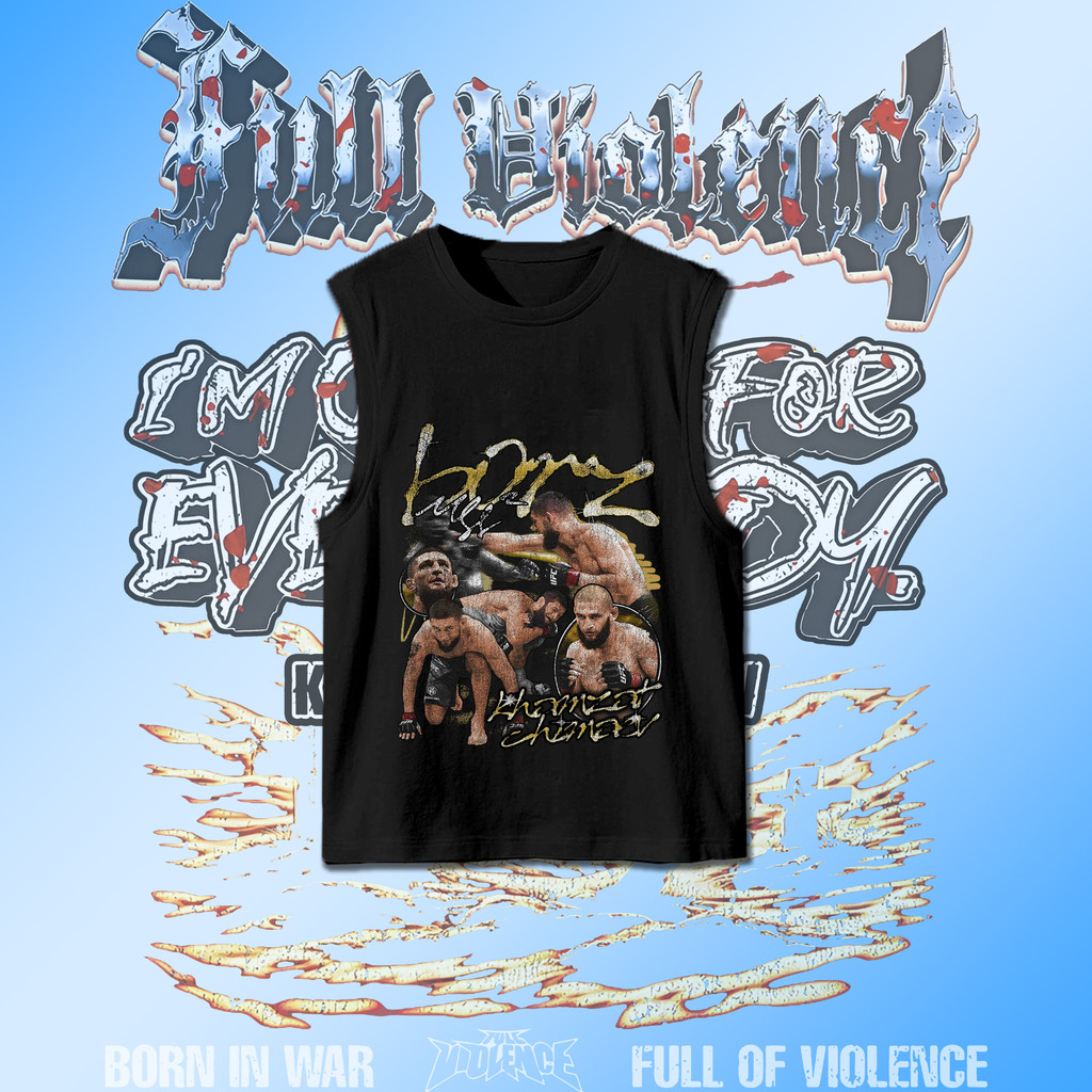 🏆Hamzat Chimayev wins UFC 319เสื้อกั๊กผู้ใหญ่  แขนกุด สวมใส่สบาย ระบายอากาศได้ดี คอกลม เสื้อกั๊กผ้าค