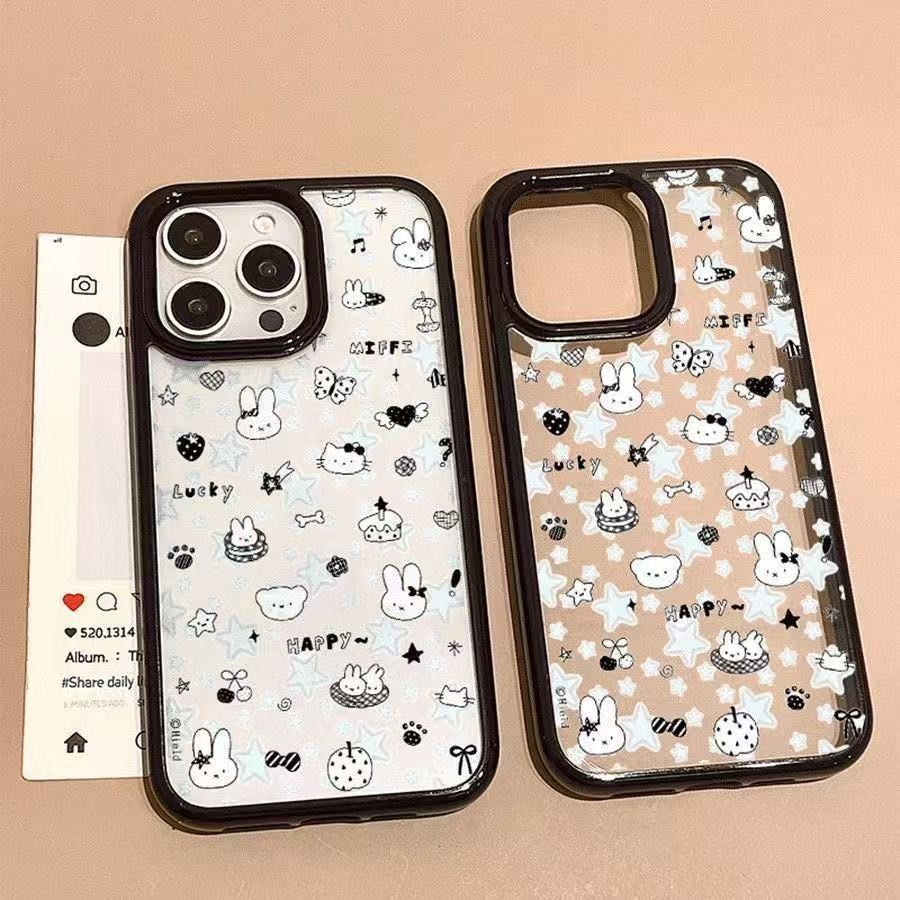 Star Little Bear เคสโทรศัพท์กระต่ายน้อยเหมาะสําหรับ iPhone11/12/13/14/15/16 12Promax 11Promax 12Pro 