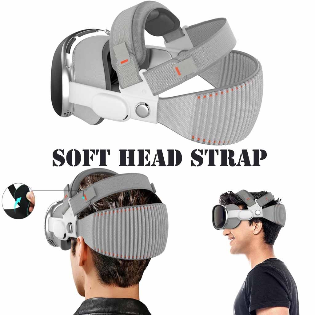 สายรัดศีรษะที่สะดวกสบายสําหรับอุปกรณ์เสริม Apple Vision Pro พร้อมแผ่นฟองน้ําแบบนุ่มสําหรับ Vision Pro