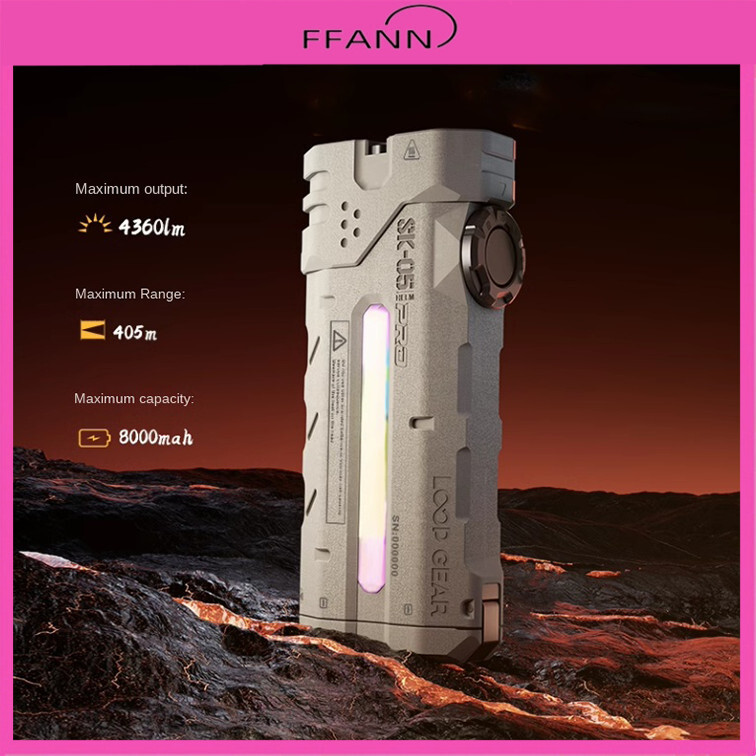 LOOP GEAR SK05 PRO Micro Arc Edition ไฟฉายอเนกประสงค์กลางแจ้ง แสงสว่างทรงพลัง อายุการใช้งานแบตเตอรี่