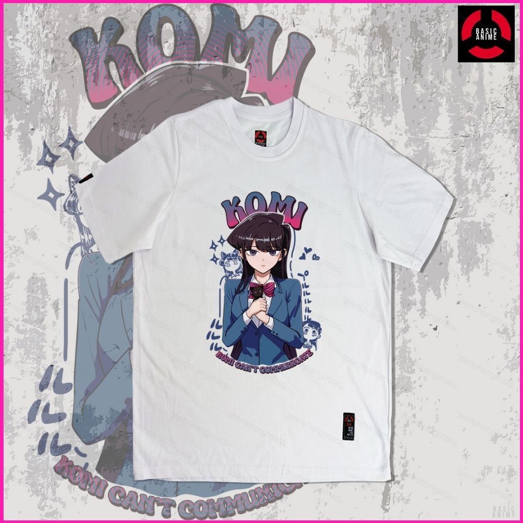 PS2 Komi Cant Communicate Shoko Komi เสื้อยืดฤดูร้อนอะนิเมะแขนสั้นด้านบน SP2