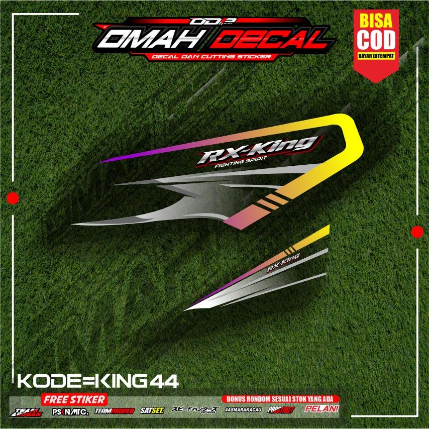 สติ๊กเกอร์รูปลอกแบบแถบ UV YAMAHA RX-KING CUSTOM DESIGN คุณภาพระดับพรีเมียม KING-44