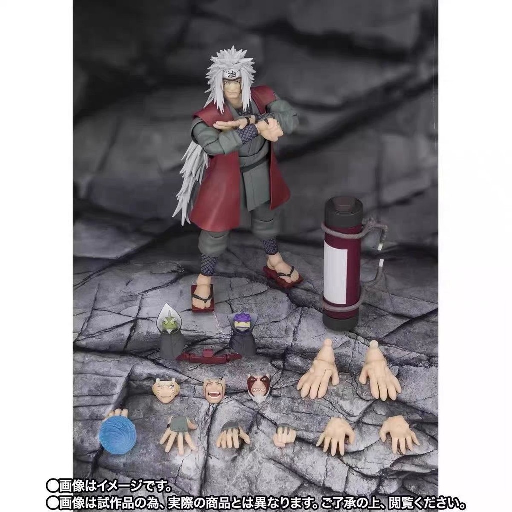 Bandai SHF Naruto Jiraiya Immortal Mode Konoha Haojie Shippuden สินค้าสําเร็จรูปรุ่นพร้อมสต็อก