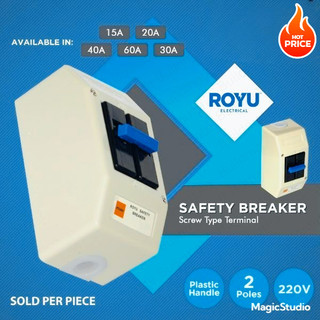 ROYU Safety Breaker / cover&outlet With Enclosure Box Case (Screw Type Terminal)