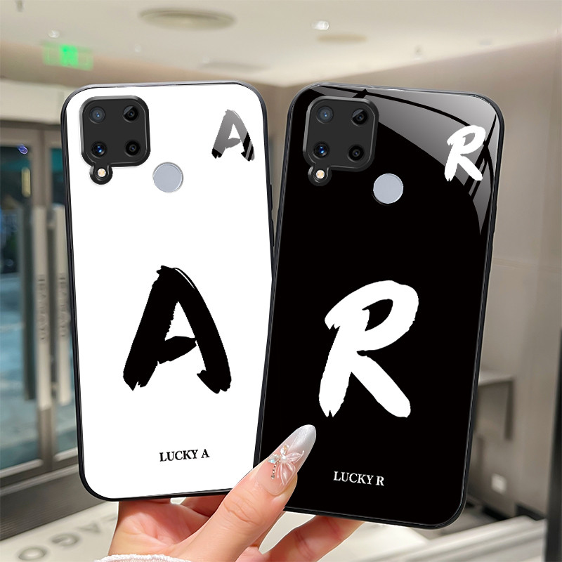 สําหรับRealme C15 C12 C25 C25sกระจกนิรภัยเคสโทรศัพท์RealmeC15 C12 C25 C25S 4G Luckyเริ่มต้นเลนส์ป้อง