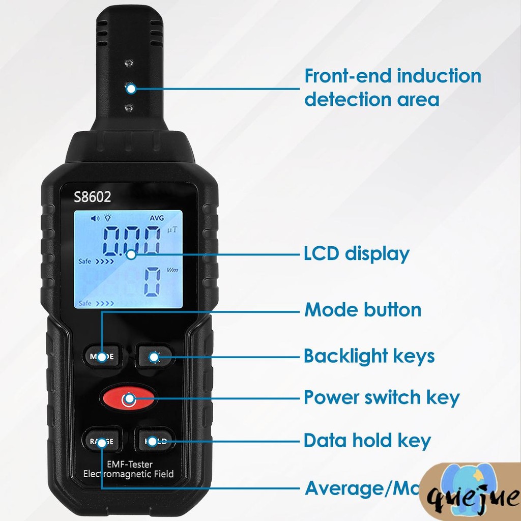 เครื่องตรวจจับรังสีแม่เหล็กไฟฟ้า Professional 3 in 1 มือถือ EMF Reader แบบพกพา EMF Meter SHOPQJC2579 - รูปที่ 7