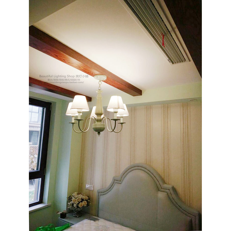 [Qingwanzhizuo] โคมไฟระย้า Fresh American French Country Retro Nostalgic Literary Mix Match