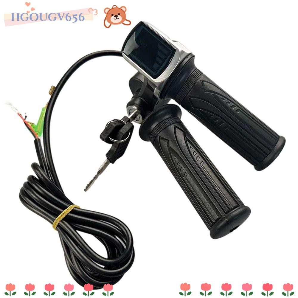 ด้ามจับและคันเร่งสกู๊ตเตอร์ พร้อมจอ LCD 36V/48V กุญแจล็อกควบคุมความเร็วกับไฟแสดงสถานะ