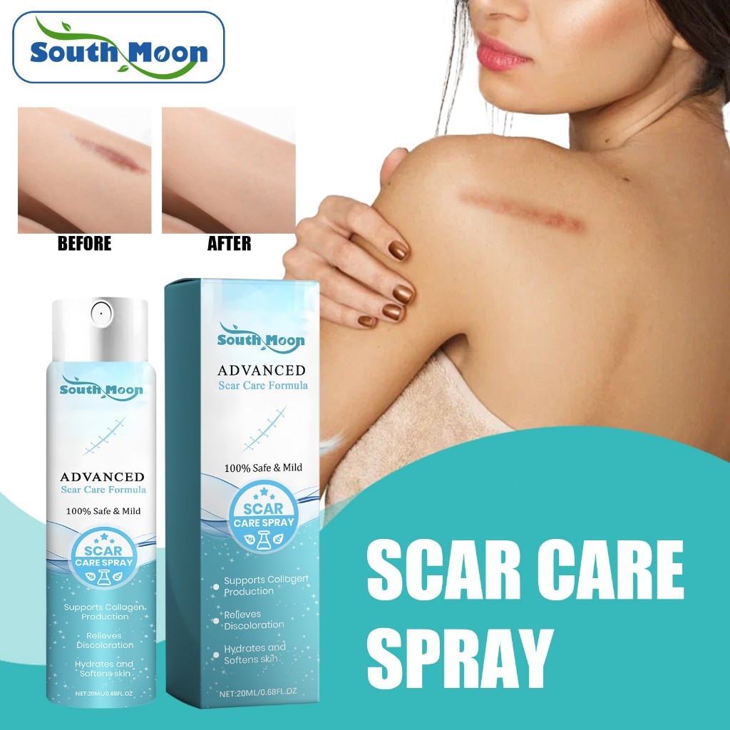 South Moon Scar Care Spray สเปรย์ลบรอยแผลเป็นสําหรับ Fade Burn รอยแผลเป็นผ่าตัดสิวจุดยืดซ่อมแซมเครื่