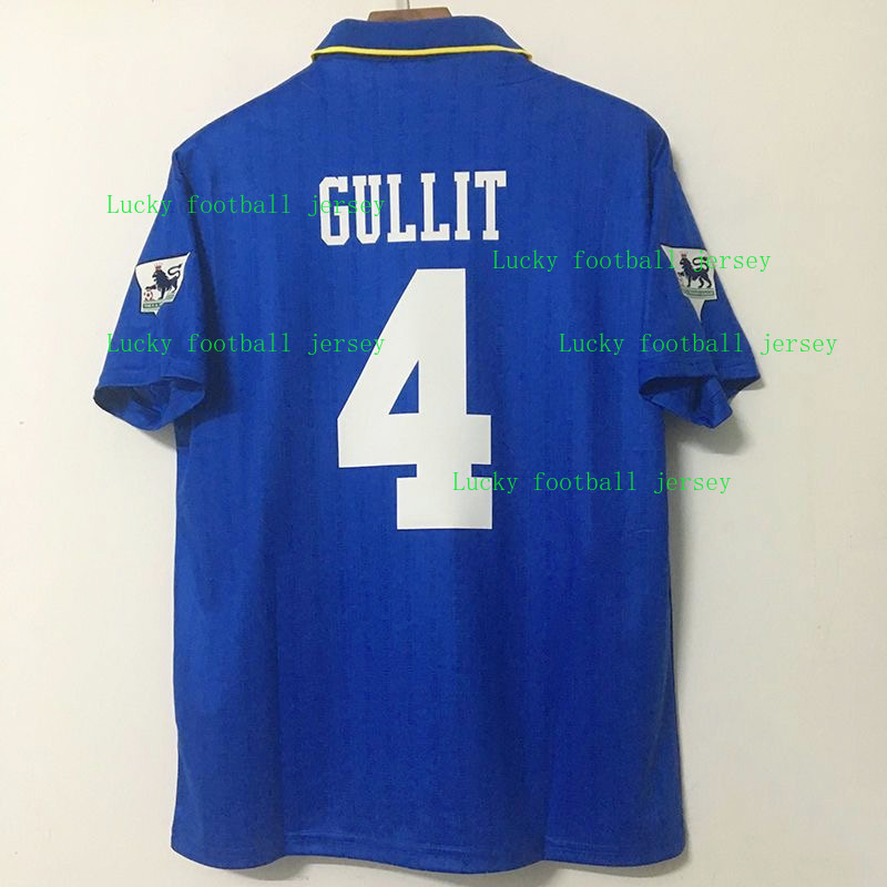 1995/97 Chelsea Home Vintage Jersey S-XXL Mens Soccer Short Sleeve Jersey Quick Dry Sports Soccer To
