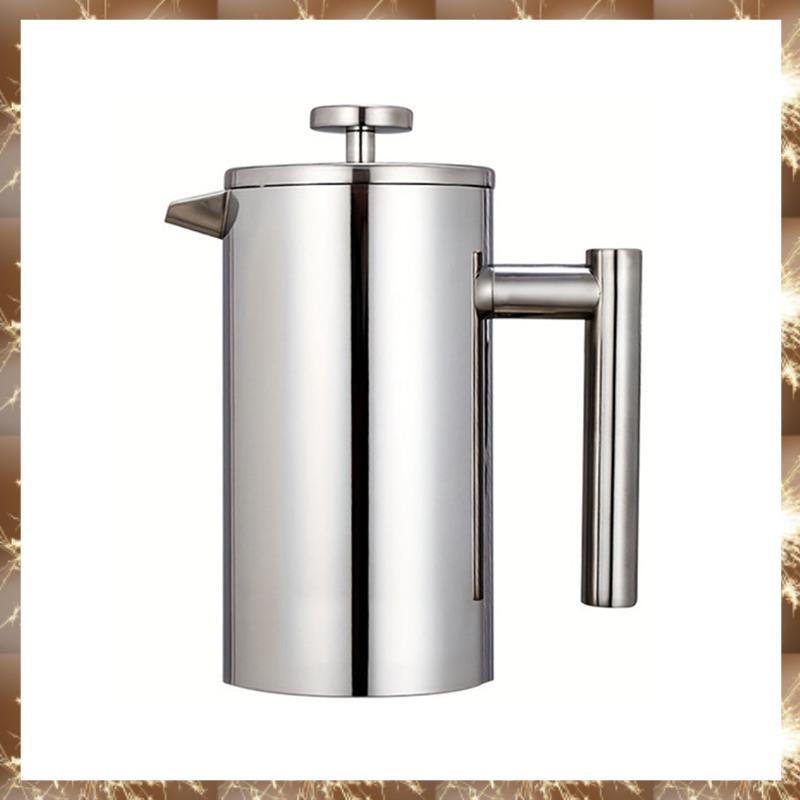 (OK B)เครื่องชงกาแฟฝรั่งเศสสแตนเลส Double Wall Insulated French Tea Brewer Coffee
